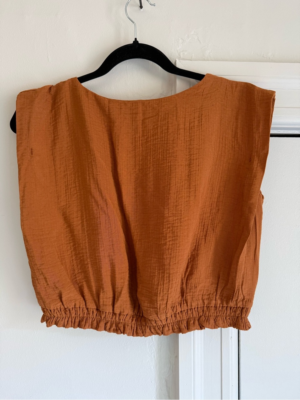 a new day Rust Sleeveless Elastic-Hem Tank Top